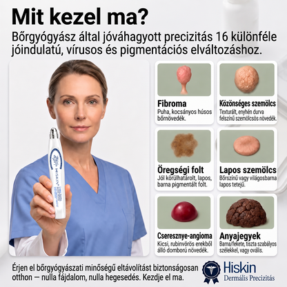 Hivatalos Márkabolt | 💓 Hiskin® 7 napos Szemölcseltávolító Roll-on Ápoló Folyadék (Fájdalommentes rollerball technológia, hegek nélkül) 🐬