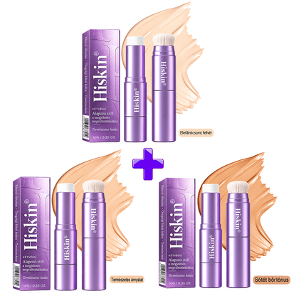 💜 Egészítsd ki rendelésed 30% kedvezménnyel! Hiskin® 2 az 1-ben színváltó alapozóstift beépített ecsettel ✨