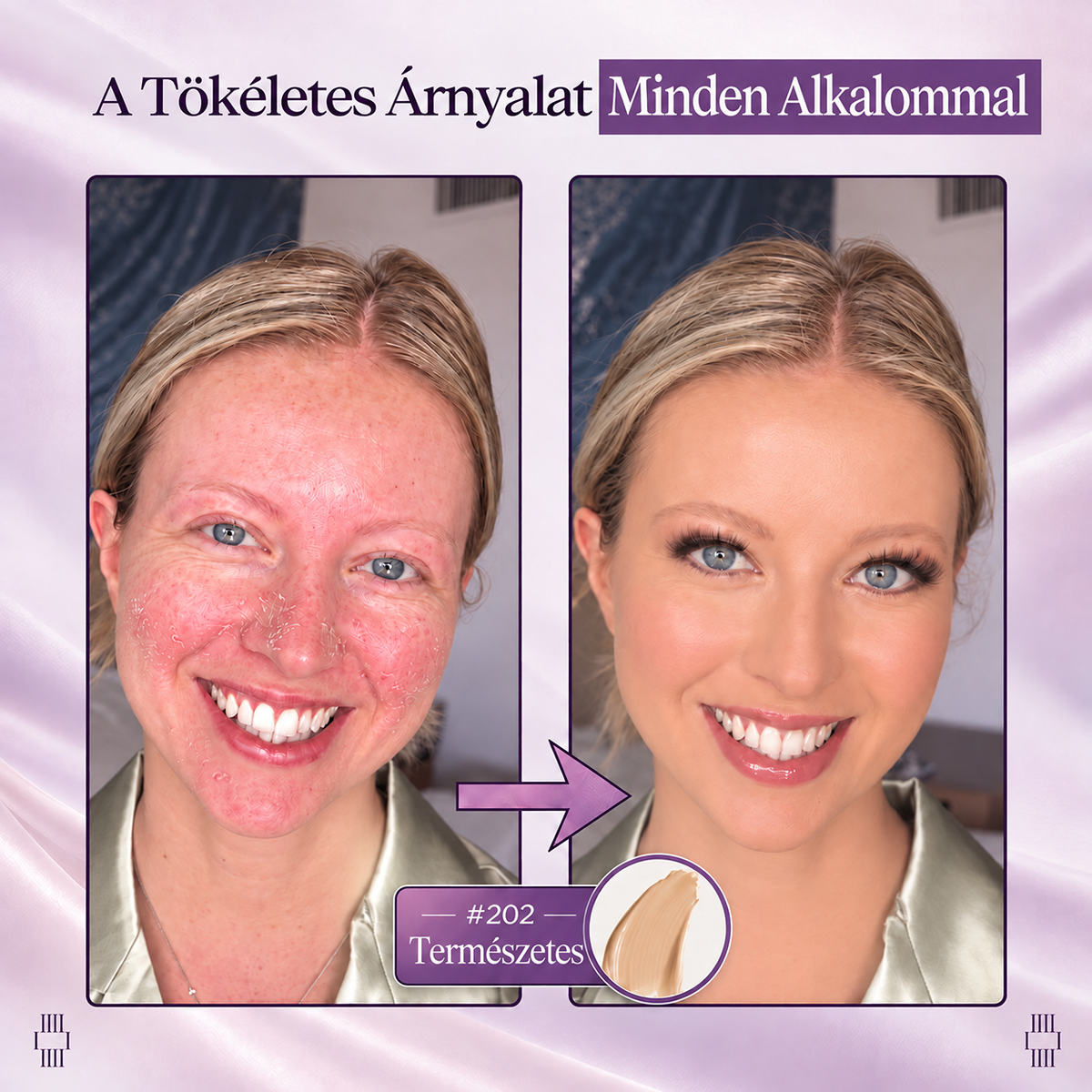 💜 Egészítsd ki rendelésed 30% kedvezménnyel! Hiskin® 2 az 1-ben színváltó alapozóstift beépített ecsettel ✨