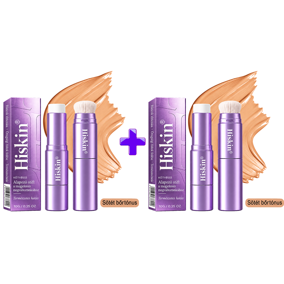 💜 Egészítsd ki rendelésed 30% kedvezménnyel! Hiskin® 2 az 1-ben színváltó alapozóstift beépített ecsettel ✨