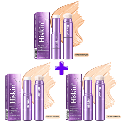 💜 Egészítsd ki rendelésed 30% kedvezménnyel! Hiskin® 2 az 1-ben színváltó alapozóstift beépített ecsettel ✨