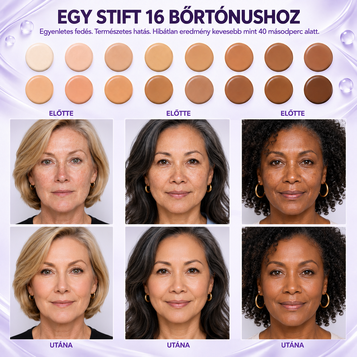 💜 Egészítsd ki rendelésed 30% kedvezménnyel! Hiskin® 2 az 1-ben színváltó alapozóstift beépített ecsettel ✨