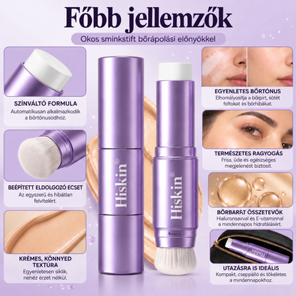 💜 Egészítsd ki rendelésed 30% kedvezménnyel! Hiskin® 2 az 1-ben színváltó alapozóstift beépített ecsettel ✨