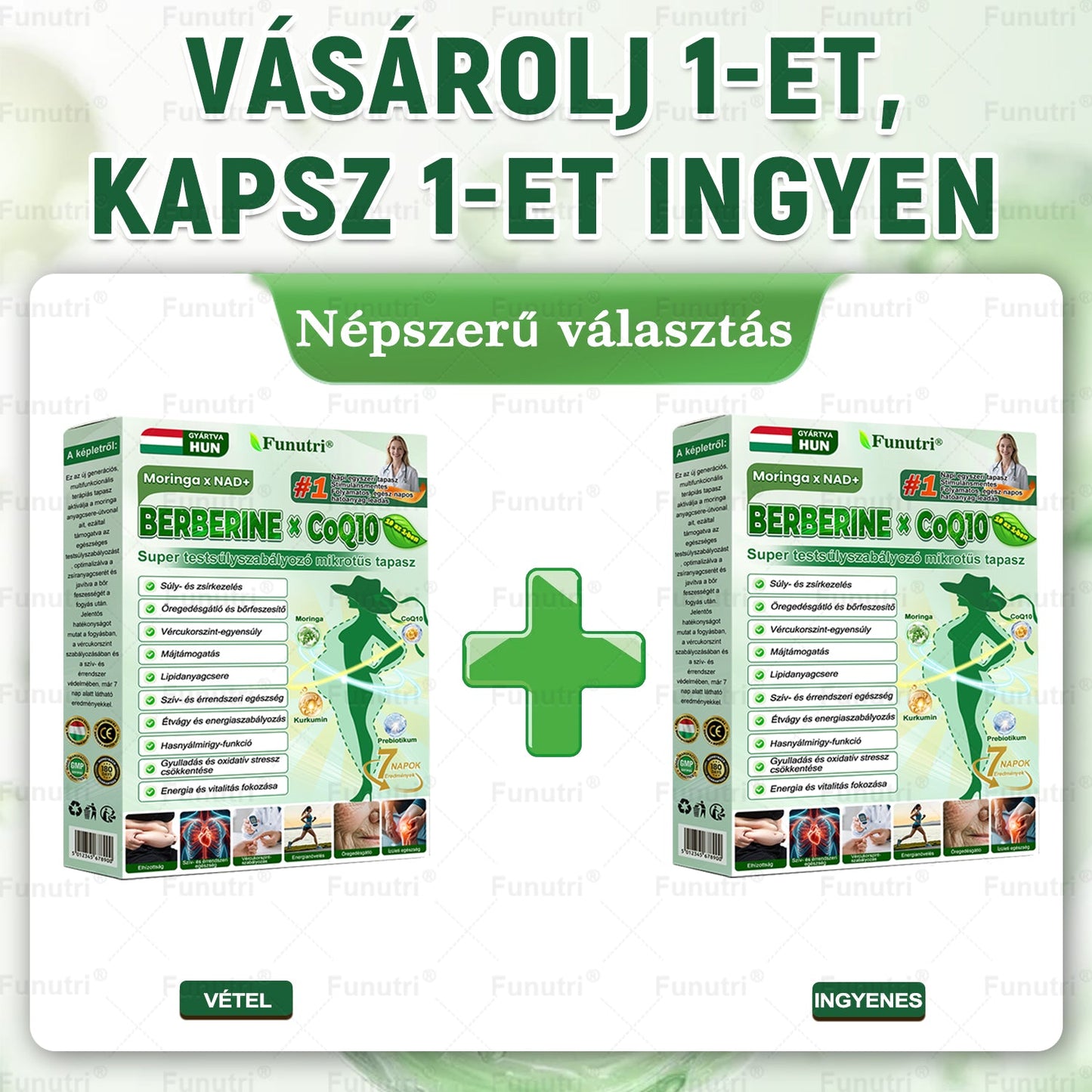 Magyar szakértők által ajánlott · Hivatalos Bolt 💘Funutri® 10 az 1-ben anyagcsere-támogató karcsúsító nano mikro-tűs tapasz