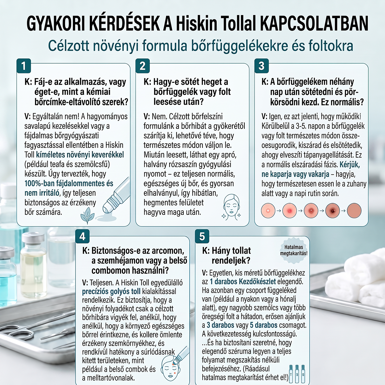 Hivatalos Márkabolt | 💓 Hiskin® 7 napos Szemölcseltávolító Roll-on Ápoló Folyadék (Fájdalommentes rollerball technológia, hegek nélkül) 🐬