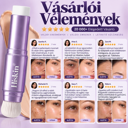 💜 Egészítsd ki rendelésed 30% kedvezménnyel! Hiskin® 2 az 1-ben színváltó alapozóstift beépített ecsettel ✨