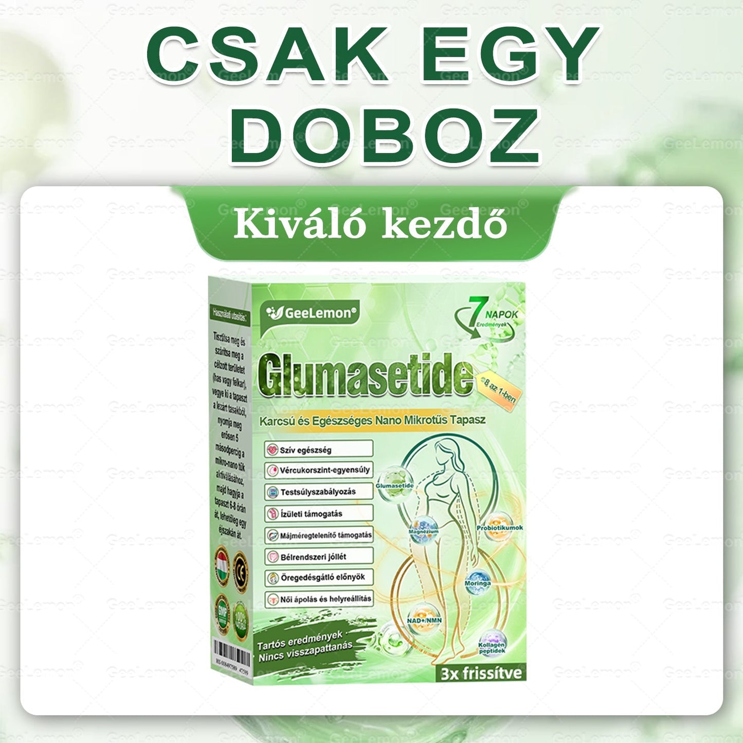 👉 Hivatalos tanúsítás🔥 Több ezer elégedett felhasználó Magyarországon| 💕🥰𝐆𝐞𝑒𝐿𝑒𝐦𝐨𝐧® Glumasetide 8 az 1-ben Karcsú és Egészséges Nano Mikrotűs Tapasz 🇭🇺
