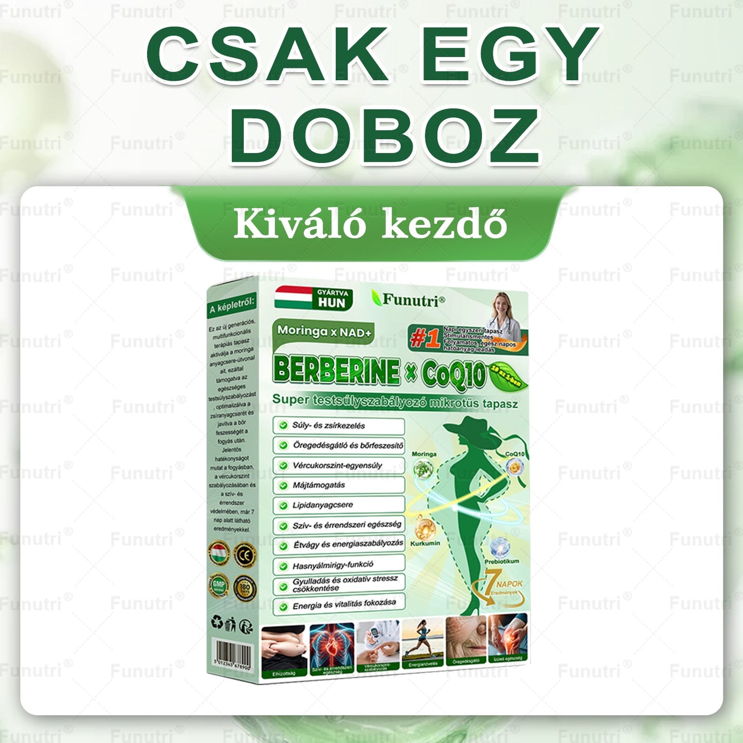 Magyar szakértők által ajánlott · Hivatalos Bolt 💘Funutri® 10 az 1-ben anyagcsere-támogató karcsúsító nano mikro-tűs tapasz