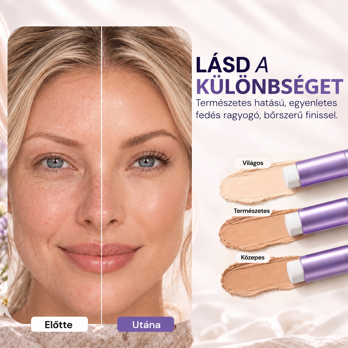 💜 Egészítsd ki rendelésed 30% kedvezménnyel! Hiskin® 2 az 1-ben színváltó alapozóstift beépített ecsettel ✨