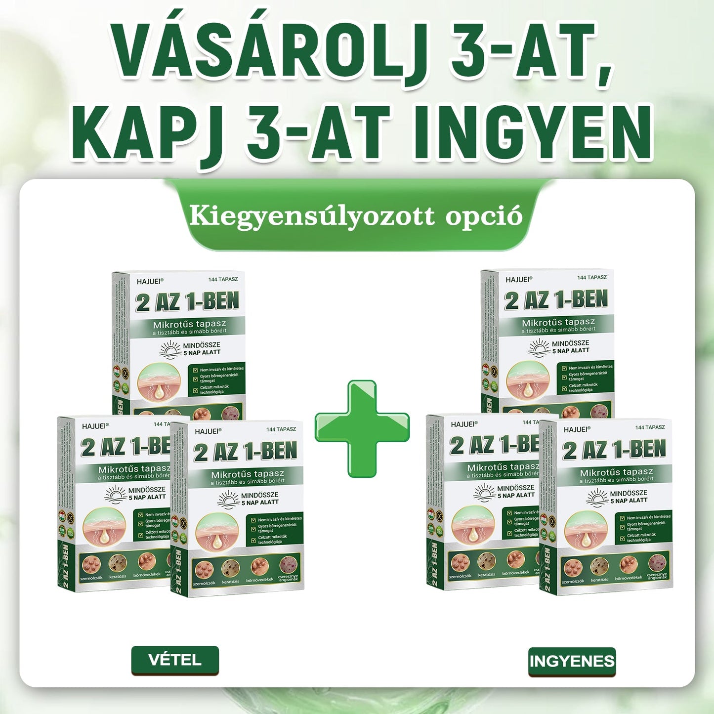 🇭🇺HAJUEI® ☺️ 2-az-1-ben Mikrotű & Hidrokoloid Tapasz | 🧪 Kiemelkedő Anyajegyek, Pattanások, Lapos Szemölcsök & Bőrkinövések Eltávolítója | Ráncok, Hegek & Bőrhibák Javítása | Láthatatlan Csillag Pattanástapasz Arcra & Testre | 144 db ✨
