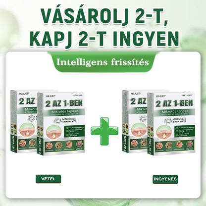 🇭🇺HAJUEI® ☺️ 2-az-1-ben Mikrotű & Hidrokoloid Tapasz | 🧪 Kiemelkedő Anyajegyek, Pattanások, Lapos Szemölcsök & Bőrkinövések Eltávolítója | Ráncok, Hegek & Bőrhibák Javítása | Láthatatlan Csillag Pattanástapasz Arcra & Testre | 144 db ✨